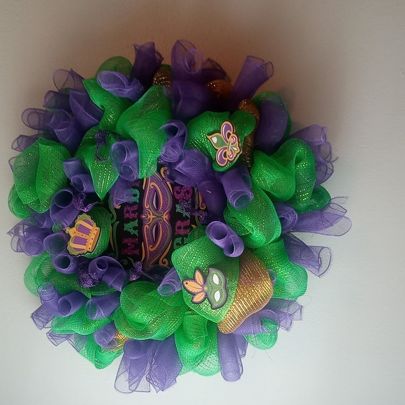 Hand Crafted Other - Mardi Gras Wreath